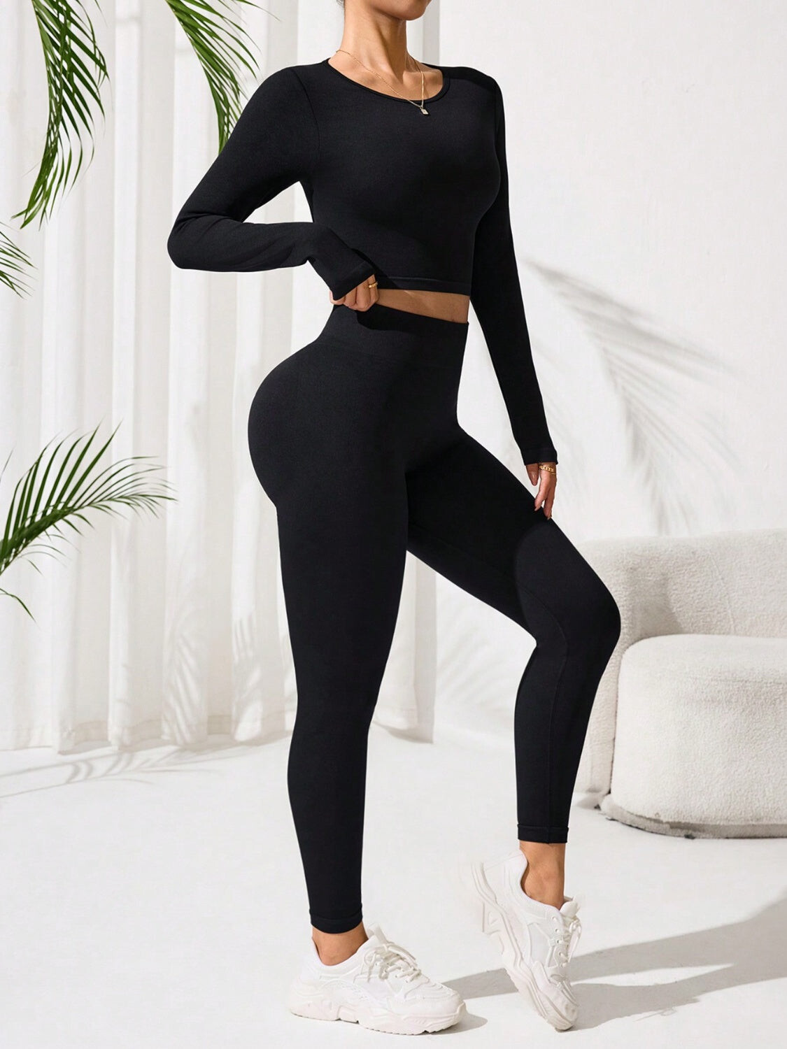 Lotus Flow Crop Top & Leggings Set
