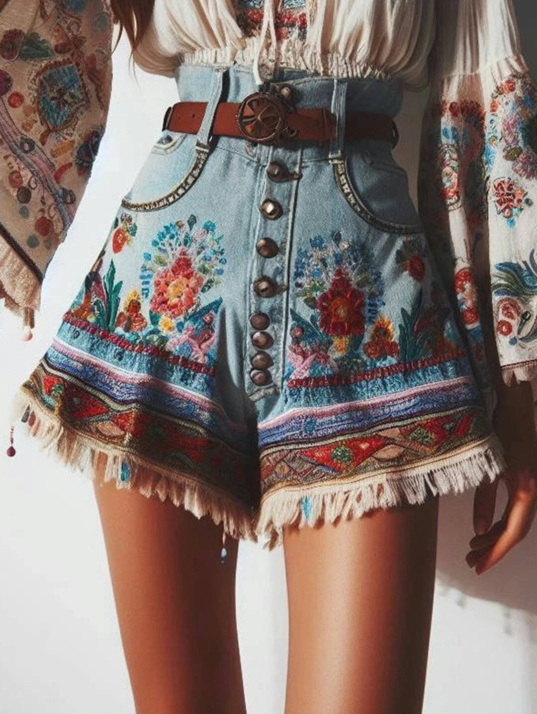 Boho Blossom Shorts