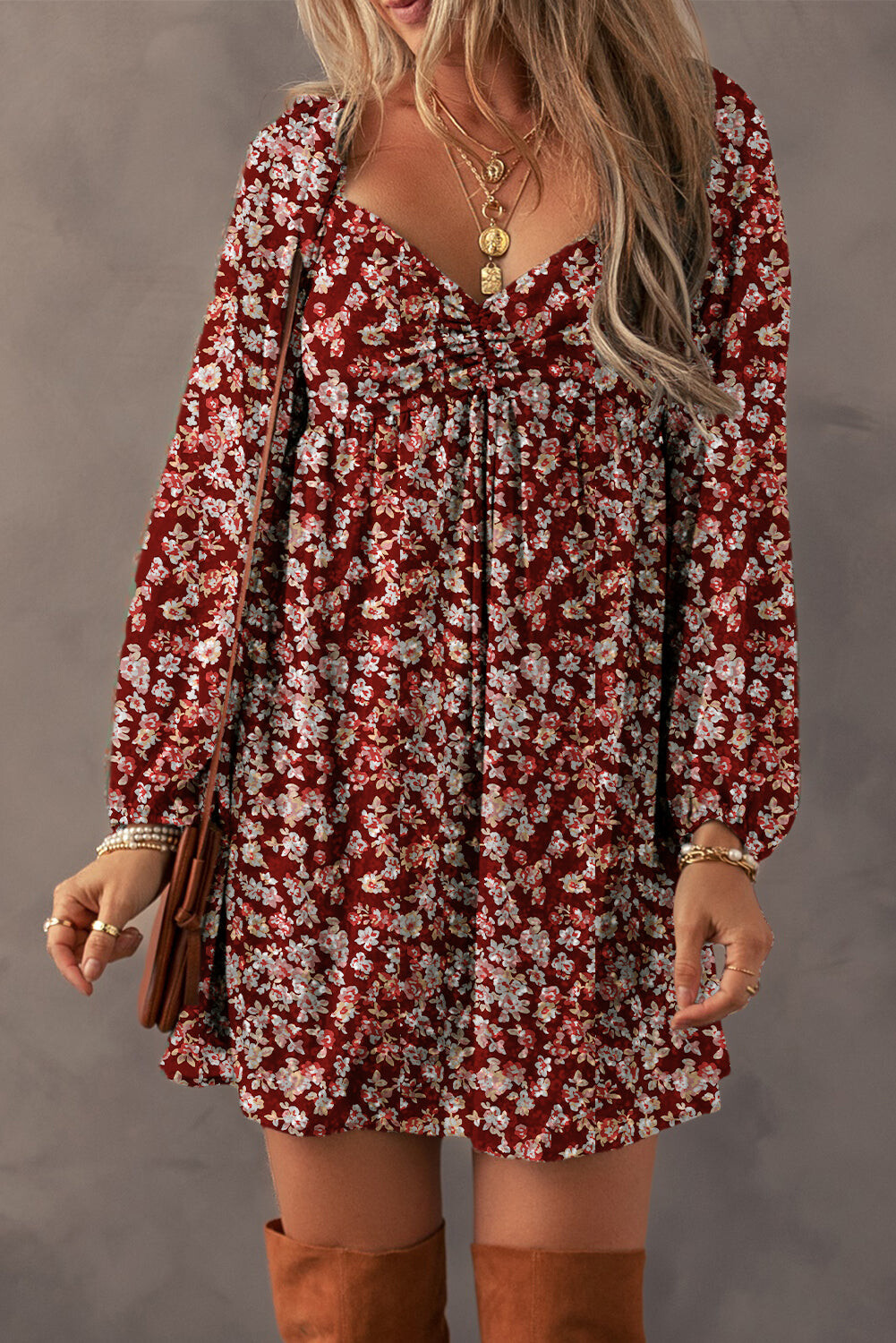 Crimson Blossom Dress