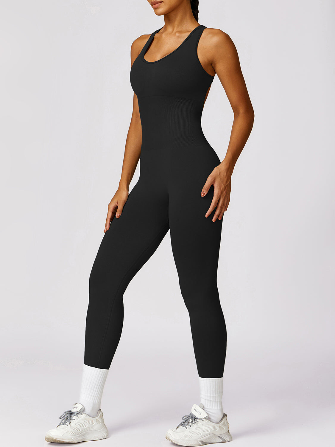 Serene Racerback Cutout Jumpsuit