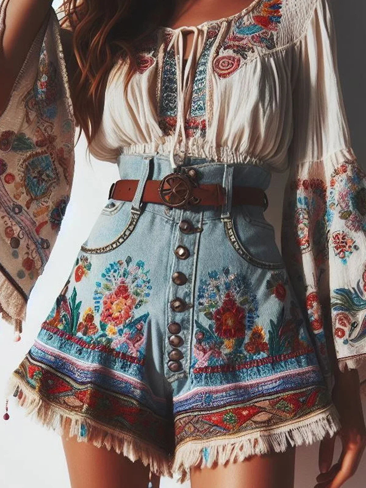 Boho Blossom Shorts