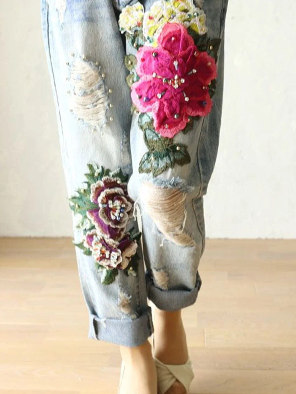 Floral Fusion Denim