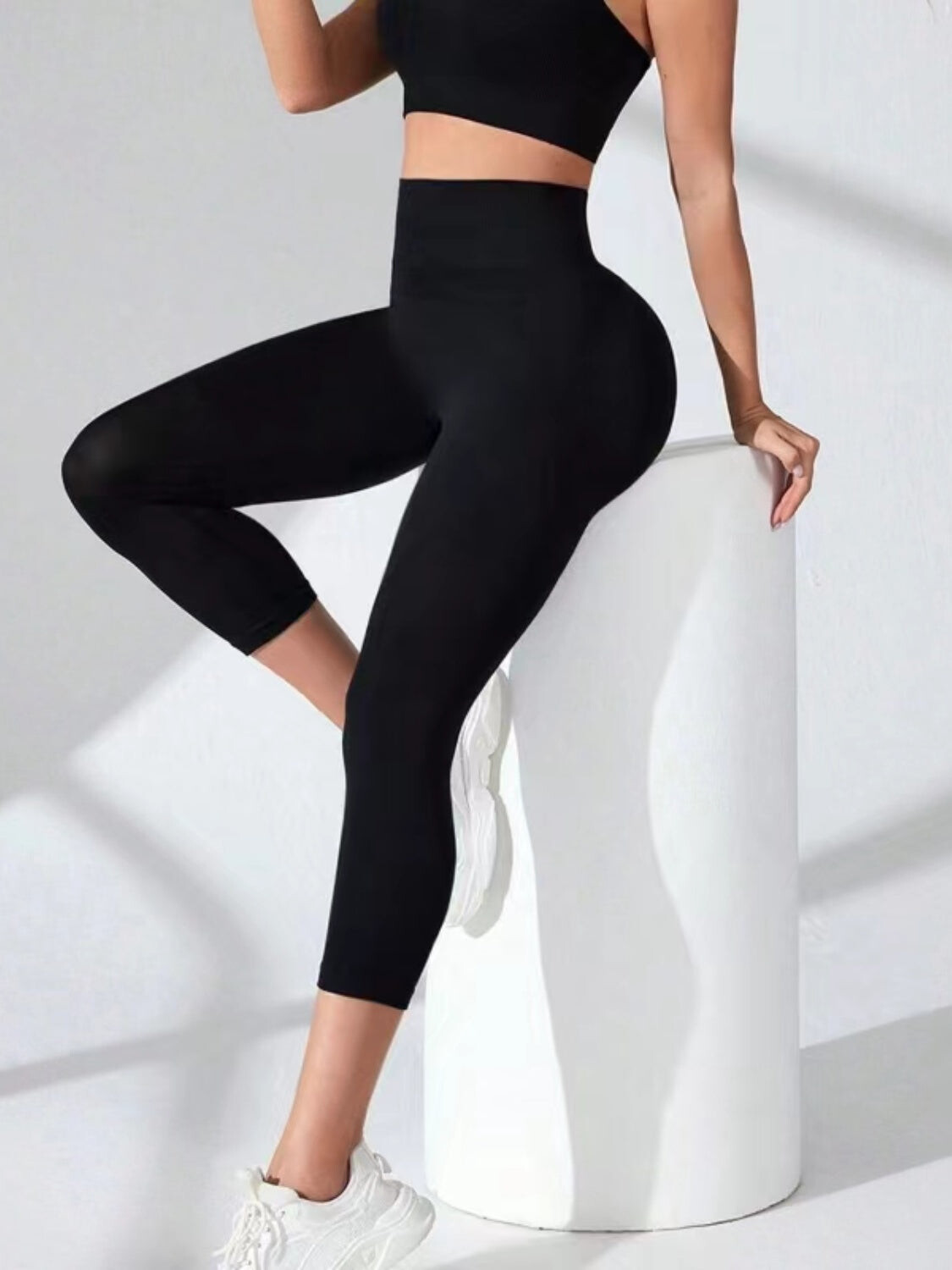 Pure High-Waist Cropped Leggings