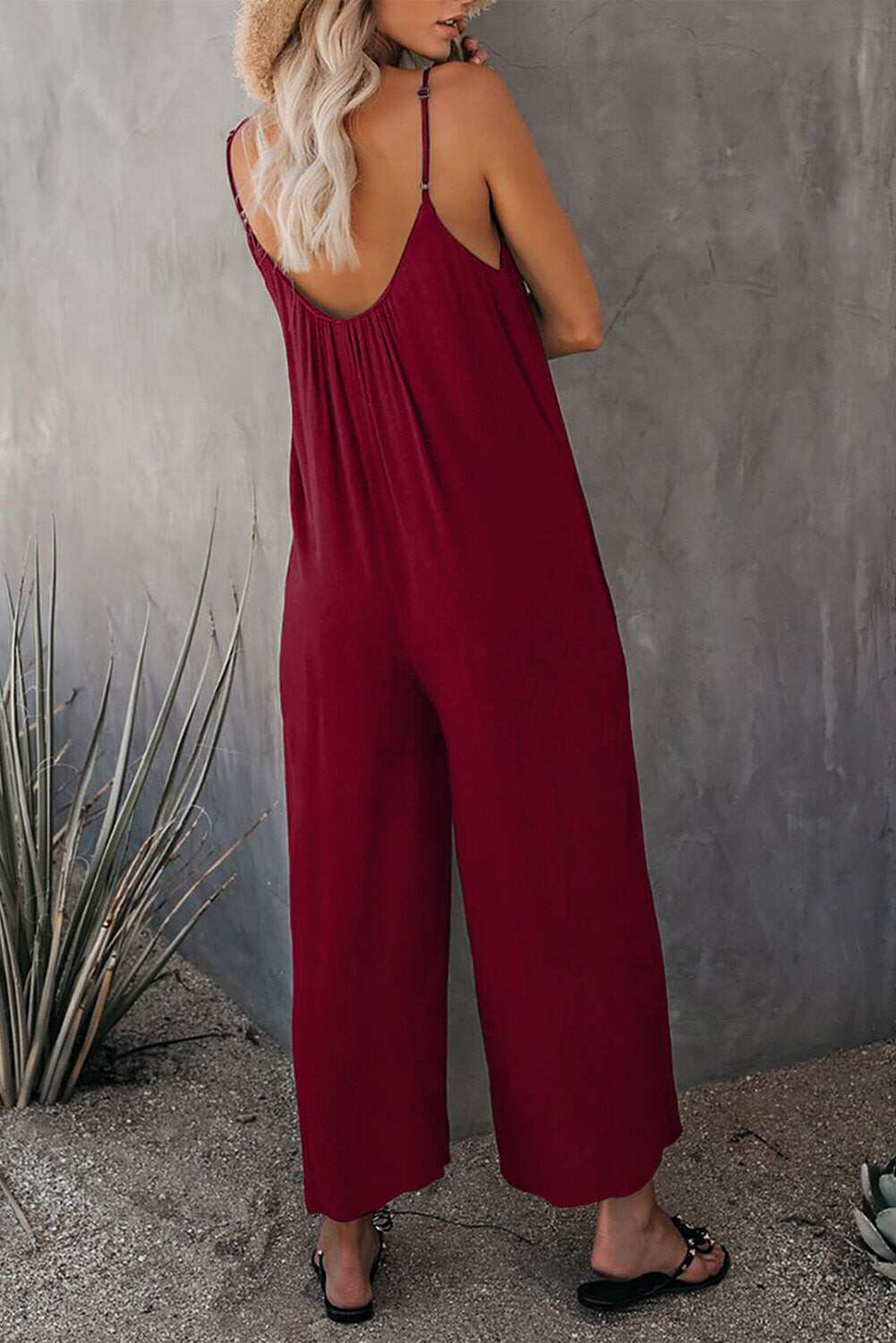 Crimson Breeze Jumpsuit