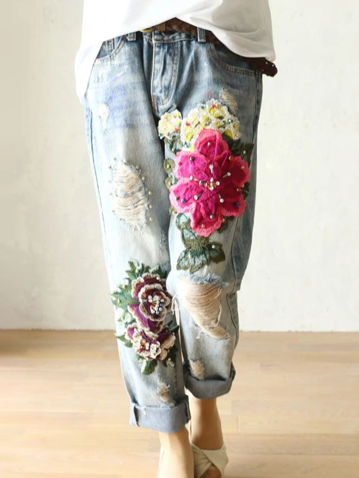 Floral Fusion Denim