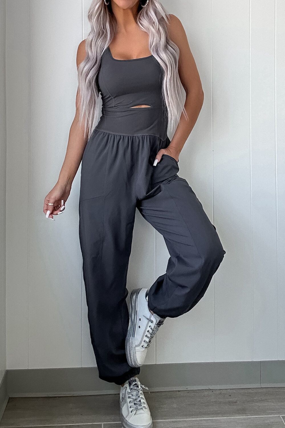 Twilight Cutout Active Jumpsuit