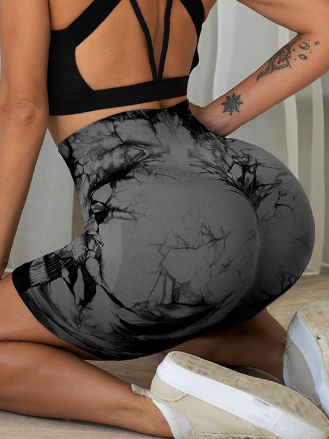 Lunar Vibe High-Waist Tie-Dye Shorts