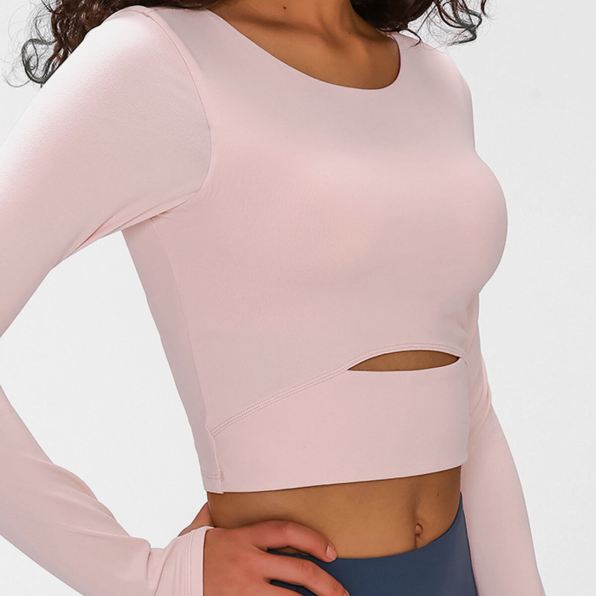 Cinder Glow Long Sleeve Crop Top