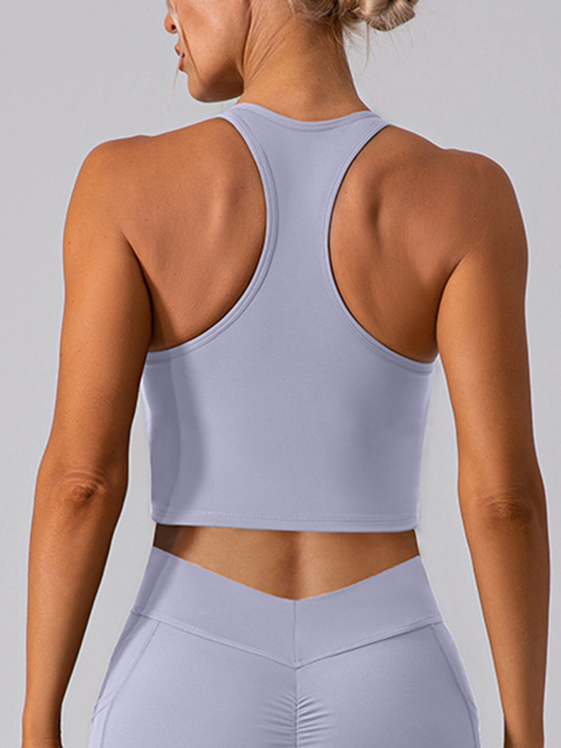 Agile Cropped Racerback Tank