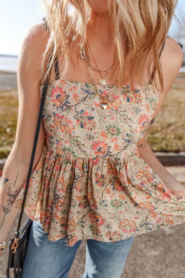 Vintage Blossom Peplum