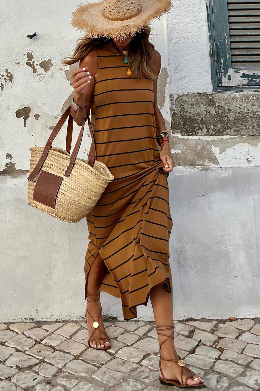 Striped Oasis Dress