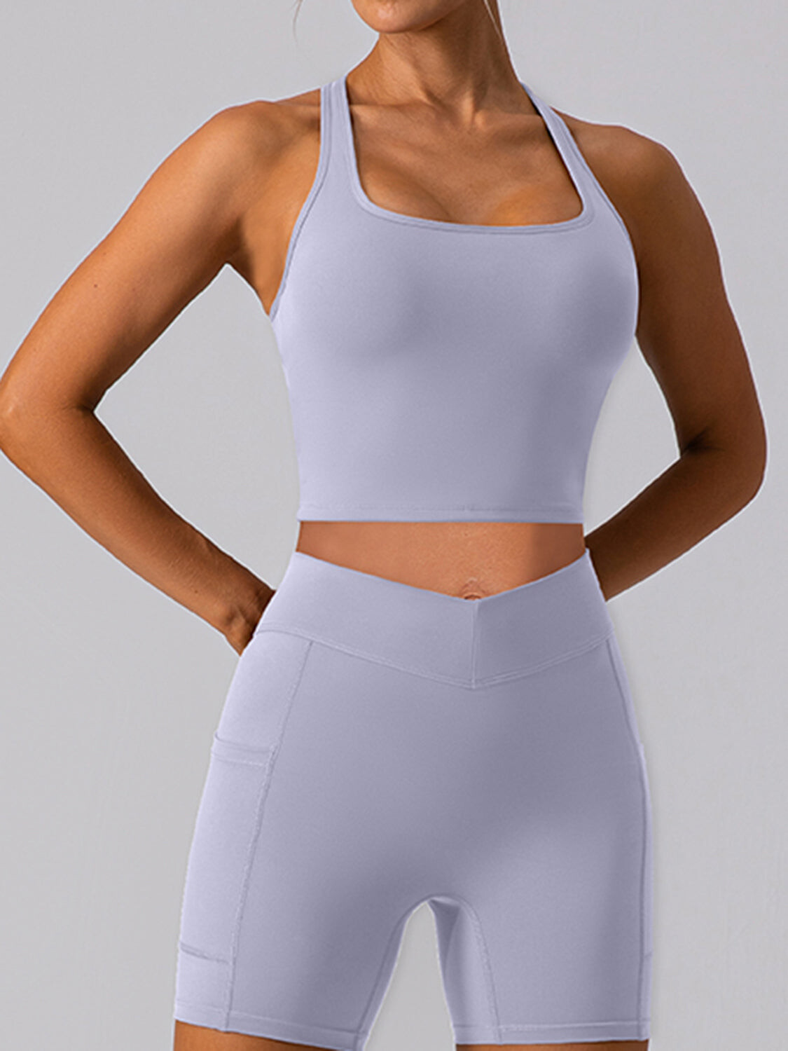 Agile Cropped Racerback Tank