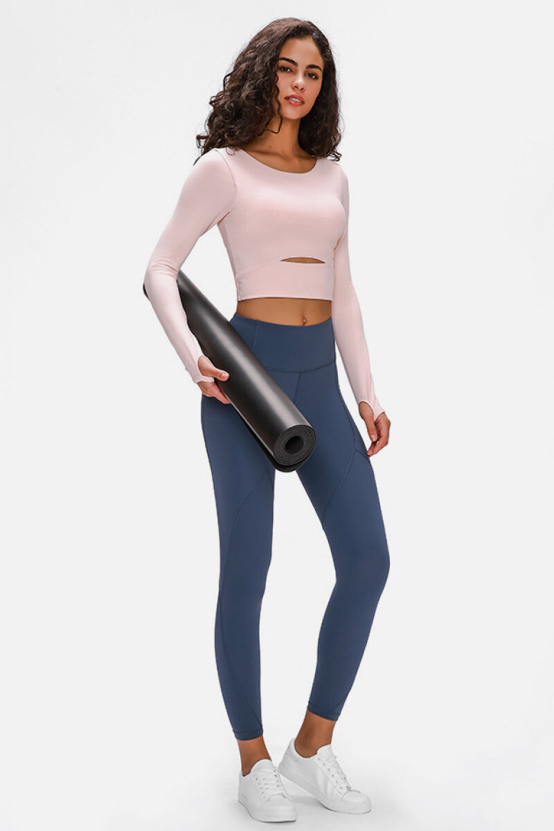 Cinder Glow Long Sleeve Crop Top