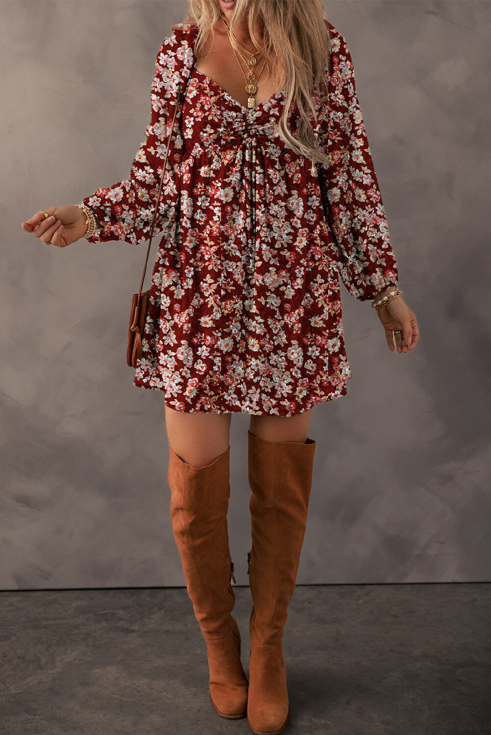 Crimson Blossom Dress