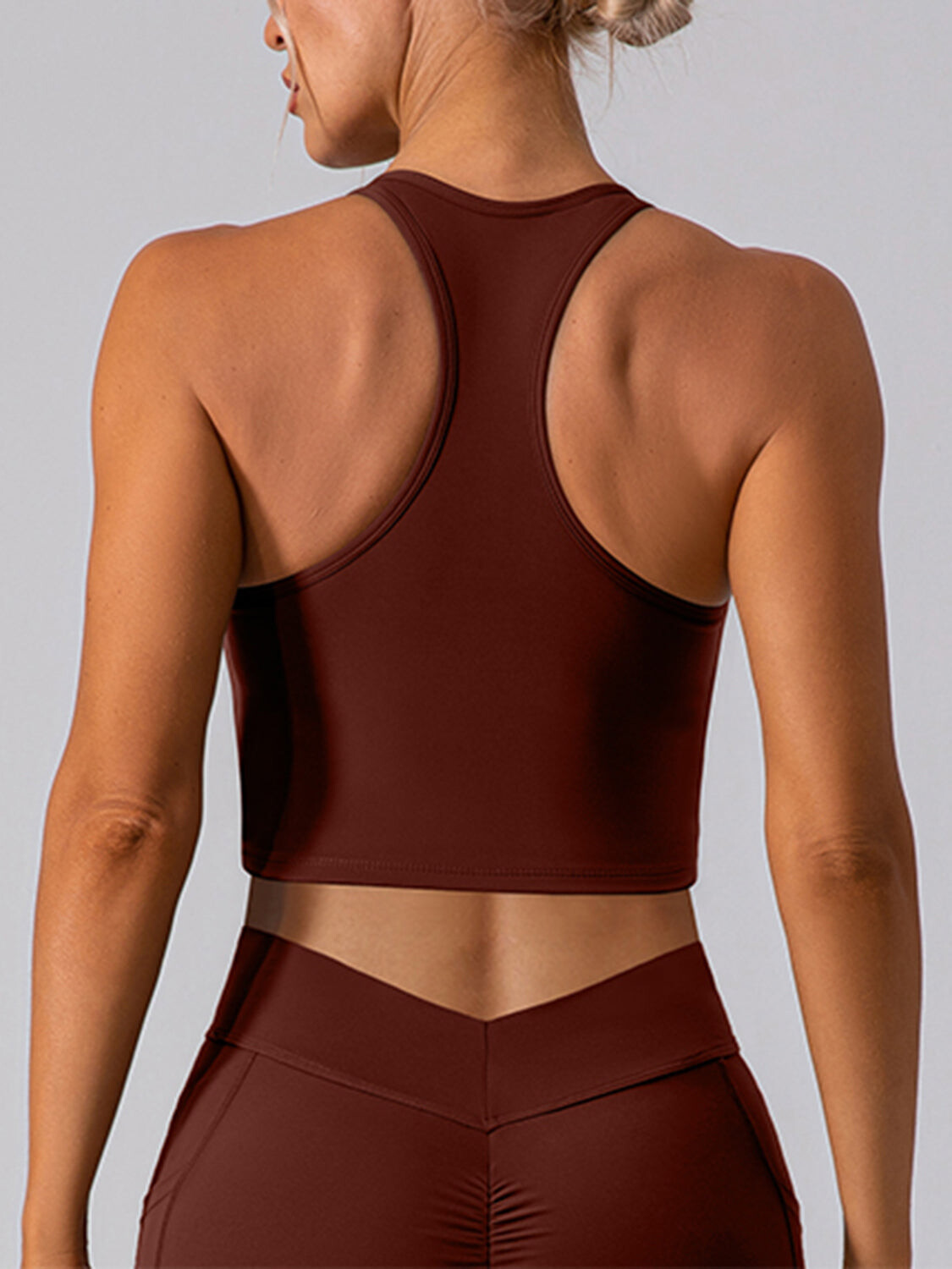 Agile Cropped Racerback Tank