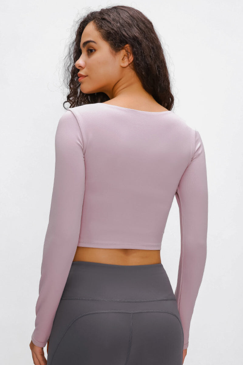 Cinder Glow Long Sleeve Crop Top