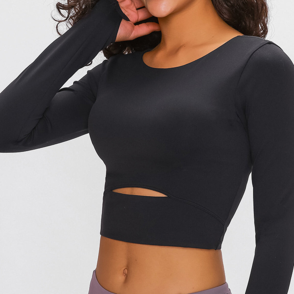 Cinder Glow Long Sleeve Crop Top