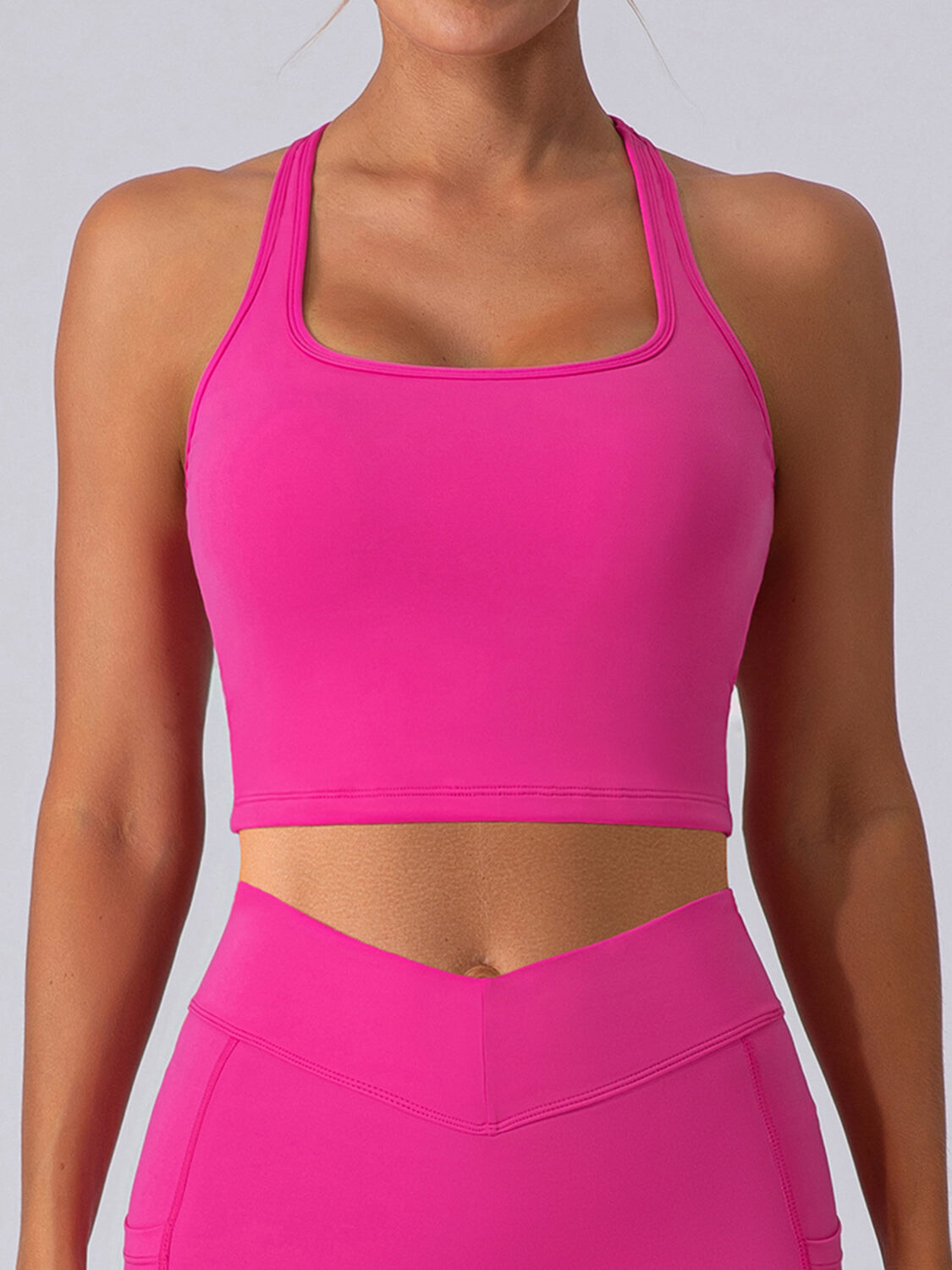 Agile Cropped Racerback Tank