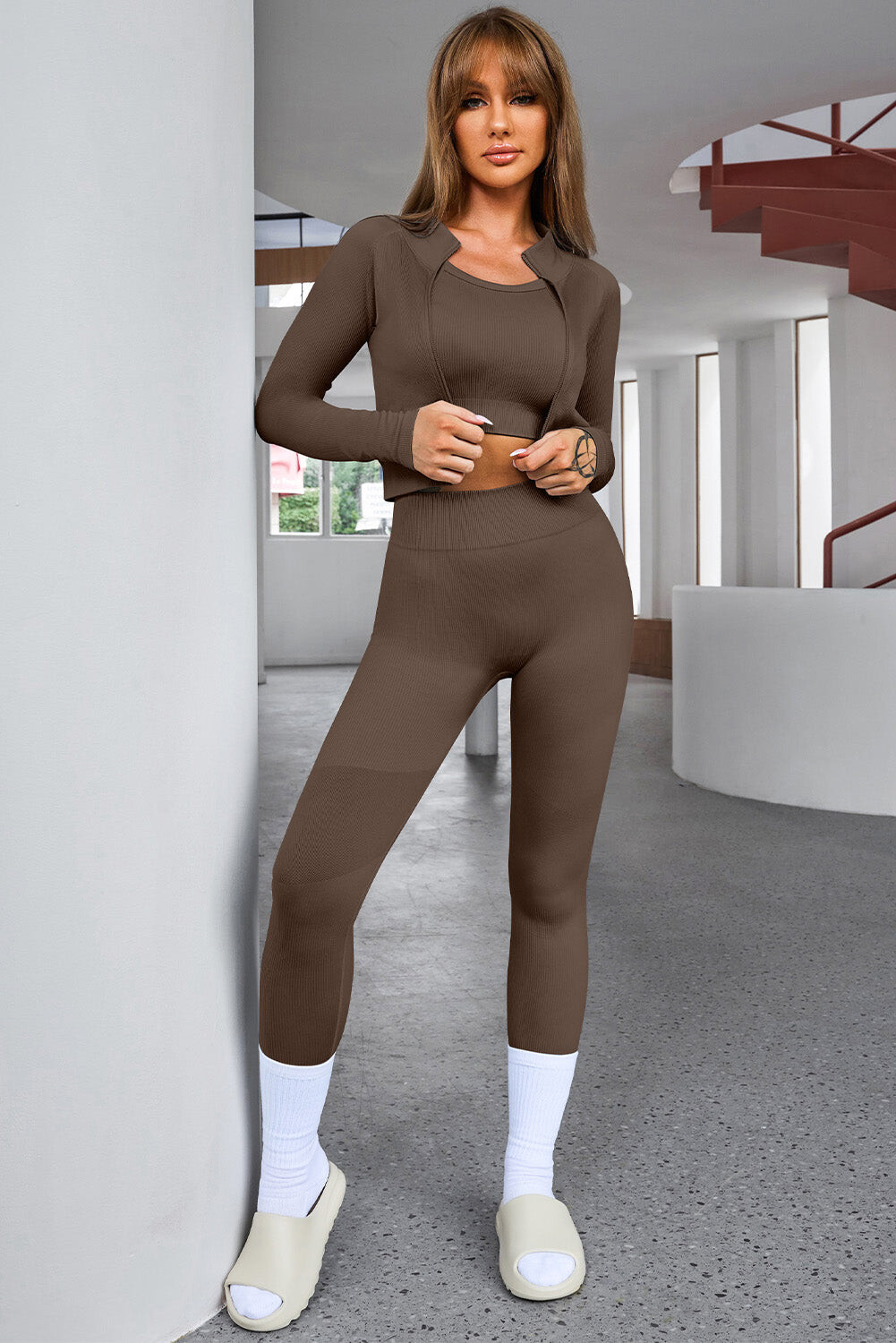 Equinox Cropped Tank & High-Waist Leggings Set