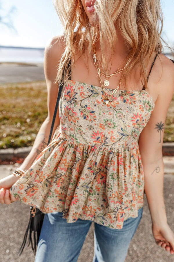 Vintage Blossom Peplum