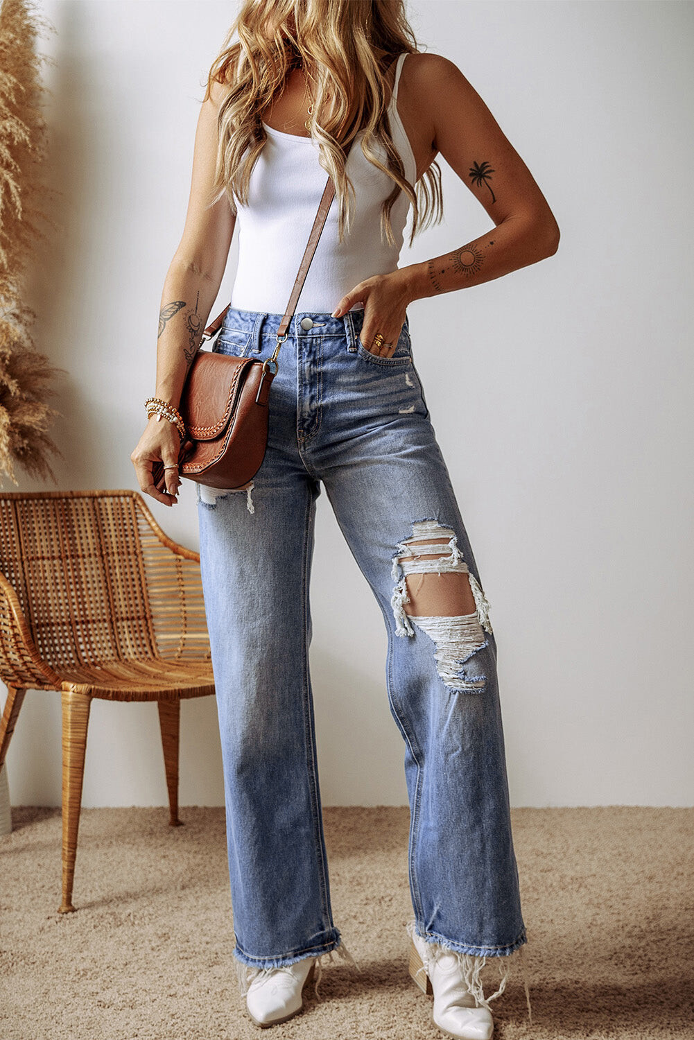 Frayed Freedom Jeans