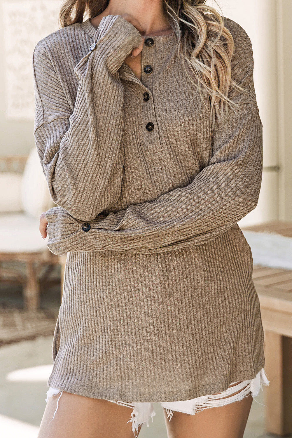 Cozy Vibes Henley