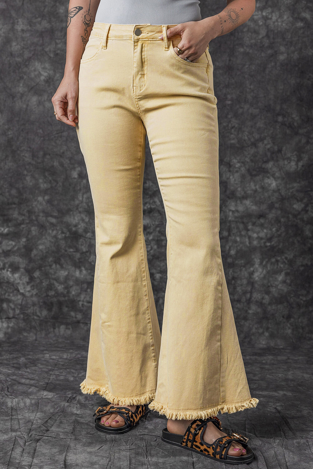 Golden Flare Jeans