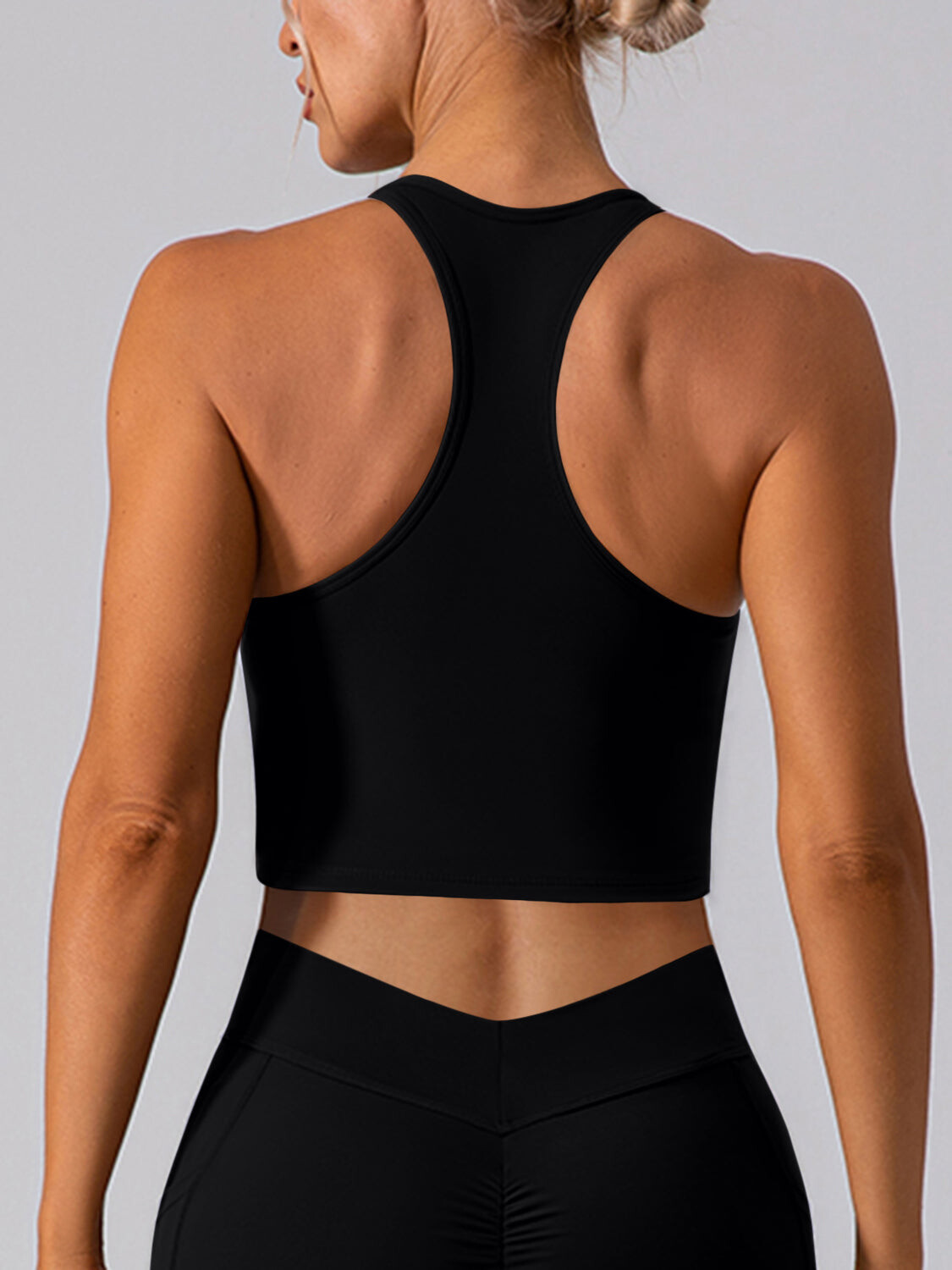 Agile Cropped Racerback Tank