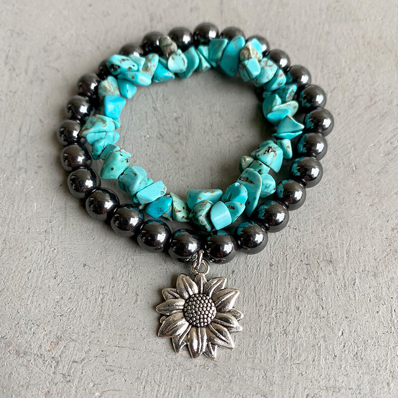 Turquoise Feather Stack