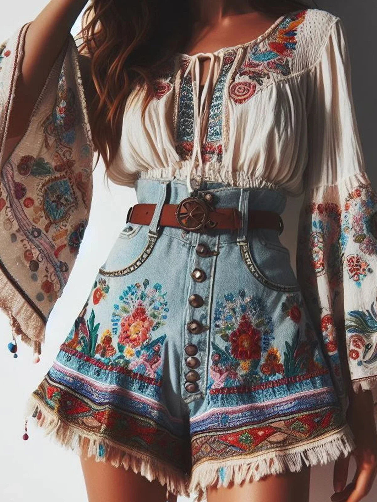 Boho Blossom Shorts