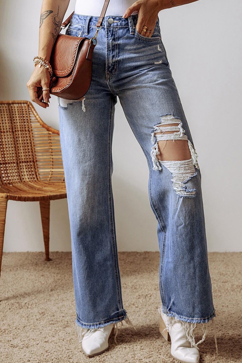 Frayed Freedom Jeans