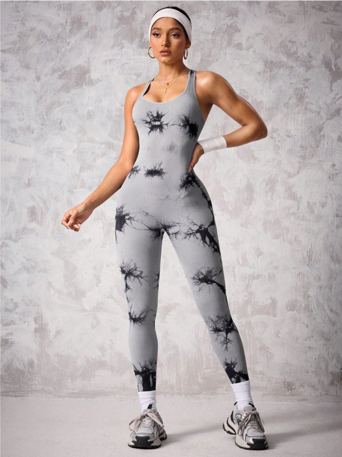 Bamboo Tie-Dye Scoop Jumpsuit