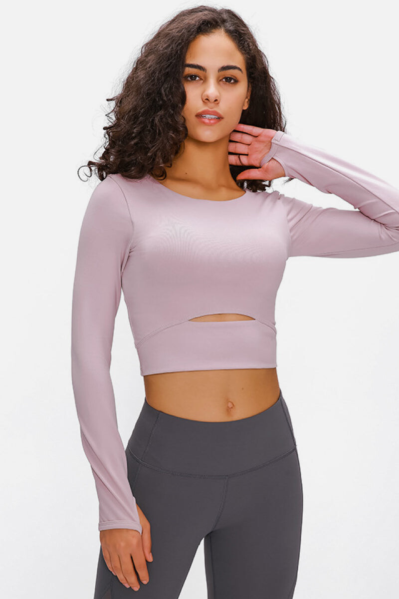 Cinder Glow Long Sleeve Crop Top
