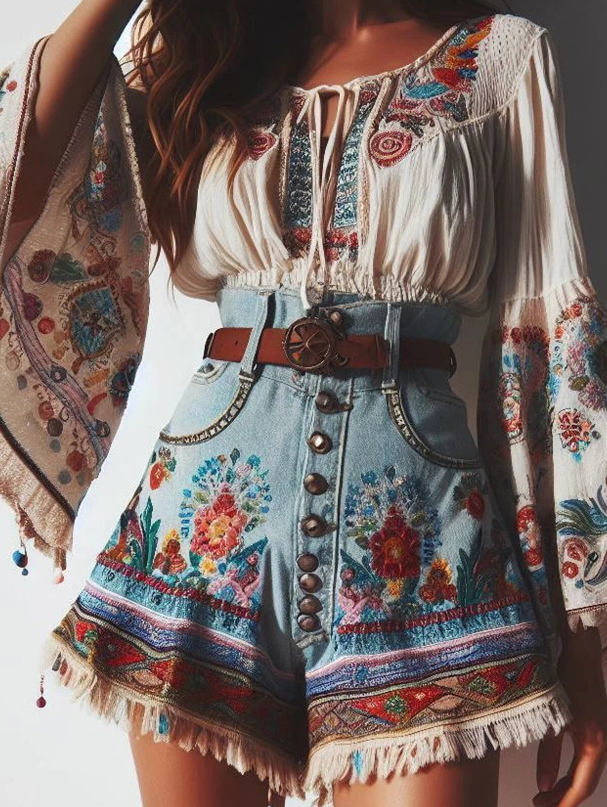 Boho Blossom Shorts